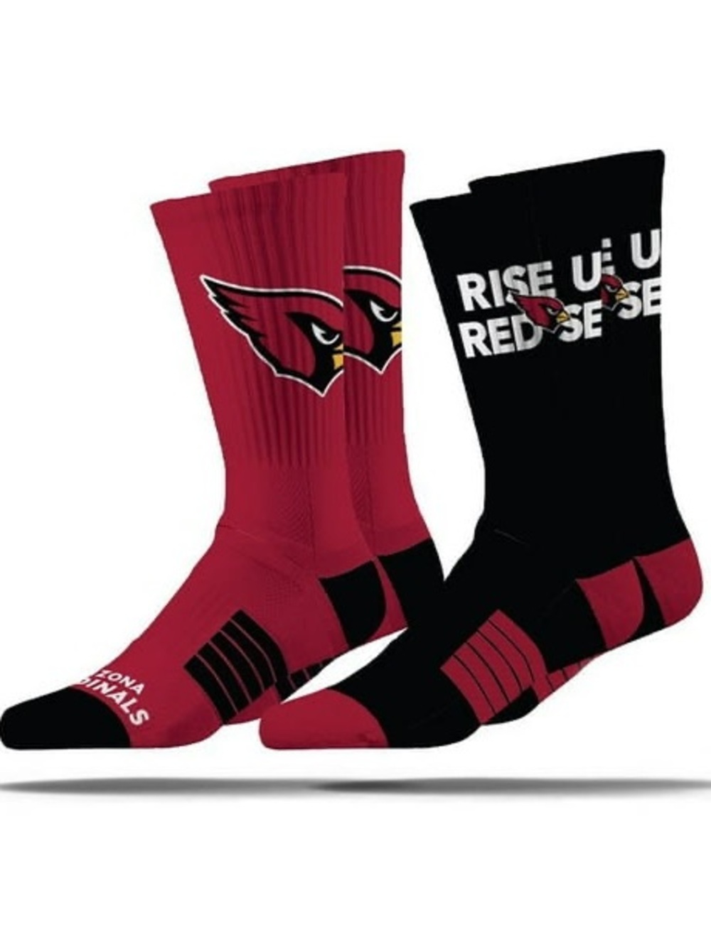 Arizona Cardinals Adult 2-Pack Crew Socks